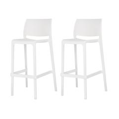 Sensilla Resin Stackable Bar Stool Set of 2