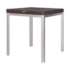 Russ Rattan Coffee Table with Aluminum Legs