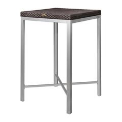 Russ Rattan Bar Table with Aluminum Legs