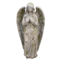 Faux Concrete Angel Yard Art
