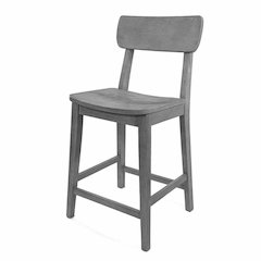 Torino Wood Counter Stool - Charcoal Grey