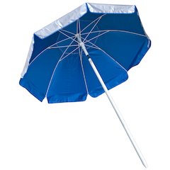 5.5' Wind Umbrella, Silver / Royal Blue