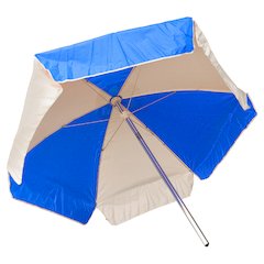 6' Viny Fabric Umbrella, Royal Blue / White