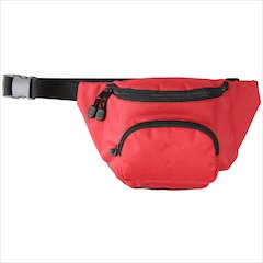 Hip Pack with Mesh Drain Bottom, No Logo, Red