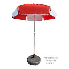 6' Viny Fabric Umbrella, Red / White