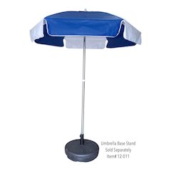 6' Viny Fabric Umbrella, Navy / White