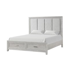 Fiona Wood King Storage Bed in Mist Gray