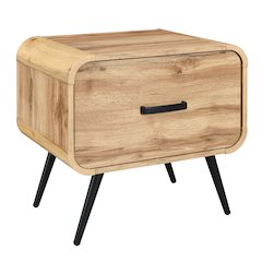 Rowan Wood 1-Drawer End Table in Natural/Beige