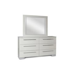 Furniture Sapphire Wood 6-Drawer Dresser in White