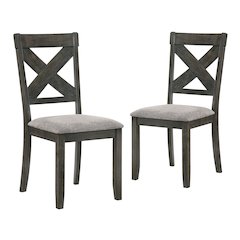 Gulliver Wood Side Chair (Set of 2), Rustic Brown