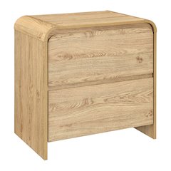 Mara Wood 2-Drawer End Table in Natural/Beige