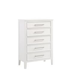 Furniture Andover Transitional Solid Wood Chest in White