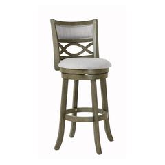 Manchester 29" Solid Wood Bar Stool with Fabric Seat in Ant Gray