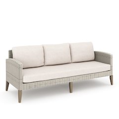 Carezza 5-Piece Wood Patio Conversation Set, Taupe