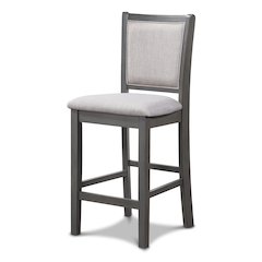 Amy Wood Counter Chair in Gray (Set of 6)