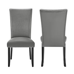 Lyra Wood Dining Chair in Gray (Set of 6)