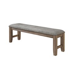 Harrisburg Wood Dining Bench, Walnut