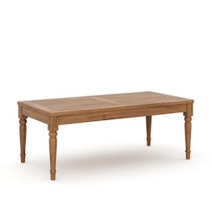 Savannah 47" Wood Patio Coffee Table in Natural