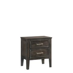 Furniture Andover Wood Nightstand with 2 Drawers in Nutmeg