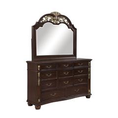 Furniture Maximus Solid Wood Dresser in Madeira Brown