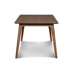 Oscar 5-Piece Wood Dining Table Set in Walnut/Teal