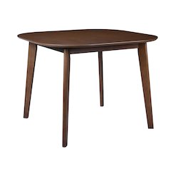 Miller 39" Wood Square Dining Table in Walnut