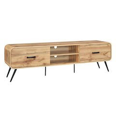 Rowan Wood Low Profile TV Console in Natural/Beige