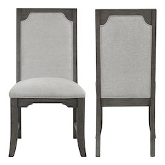New Classic Furniture Lisbon Wood Dining Side Chair in Gray (Set of 2)