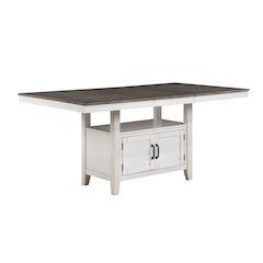 Richland Wood Dining Table in Stonewash Gray
