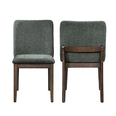 Kody Fabric Upholstered Dining Chair in Green (Set of 2)