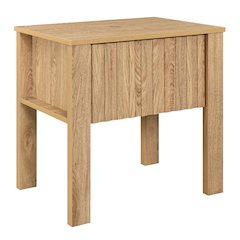 Thayer Wood 1-Drawer End Table in Natural/Beige