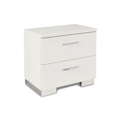 Furniture Sapphire Solid Wood 2-Drawer Nightstand in White