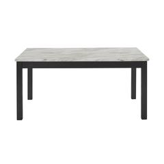 Furniture Celeste Wood Dining Table with Faux Marble Top in Espresso