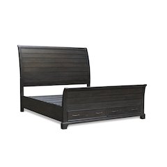 Stafford County 6/6 Storage Bed - Walnut