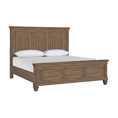 Mariana Wood California King Size Bed, Vintage Mocha