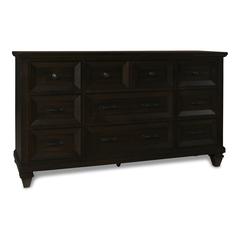 Furniture Sevilla Solid Wood 9-Drawer Dresser in Walnut