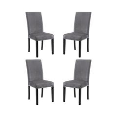 Celeste Gray Wood Upholstered Dining Chair (Set of 4)