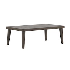 Brown Metal Outdoor Coffee Table, Rectangular Patio Coffee Table