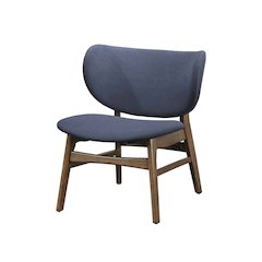 Adler Upholstered Lounge Chair, Dark Blue