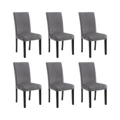 Celeste Gray Wood Upholstered Dining Chair (Set of 6)