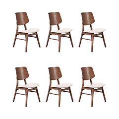 Oscar Walnut Solid Wood Dining Chair (Set of 6)