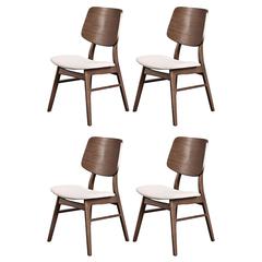 Oscar Walnut Solid Wood Dining Chair (Set of 4)