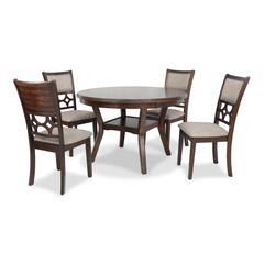 Furniture Mitchell 5-Piece Transitional Wood Dining Set in Cherry