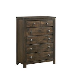 Furniture Blue Ridge Solid Wood Bedroom Chest in Rustic Gray