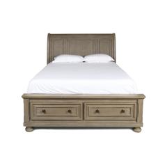 Furniture Allegra Solid Wood California King Bed in Pewter