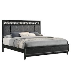 Obsidian Wood King Bed, Black