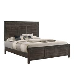 Furniture Andover Traditional King Wood Bed in Nutmeg