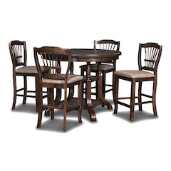 Bixby 5-Piece Wood Counter Dining Room Set, Espresso