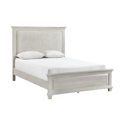 Silver Sands Upholstered Queen Panel Bed in Gray