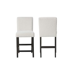 High Line Upholstered Counter Chair (Set of 2), White